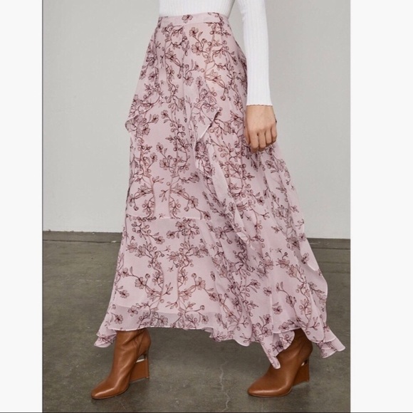 BCBG MaxAzria Amalli  Floral Maxi Skirt size 0 - Picture 1 of 14